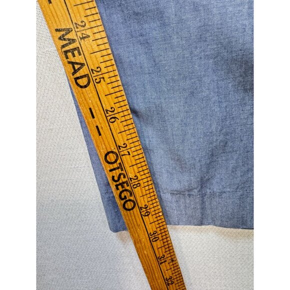 Express Photographer Men's Flat Front Dress Pants Size 34/32 Blue Lightweight - Picture 8 of 11